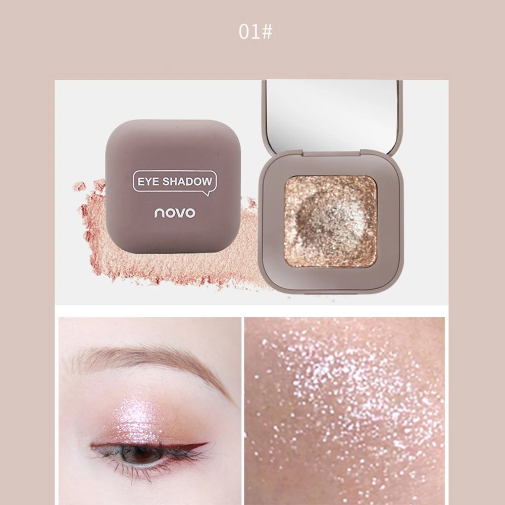 Hot Fashion Makeup Eyeshadow 10 Colors Single High Light Eye Shadow Mashed Potato Texture Glitter Eye Cosmetic Makeup Tool TSLM1 - Цвет: 01