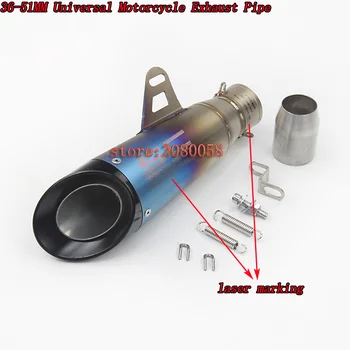 

Laser Marking Universal Motorcycle Exhaust Modified stainless Muffler With DB Killer For HONDA CBR500 NC700 Kawasaki Ninja300