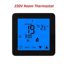 Электрический Сенсорный экран Температура контроллер 220V 16A программируемый Напольное отопление-комнатный термостат