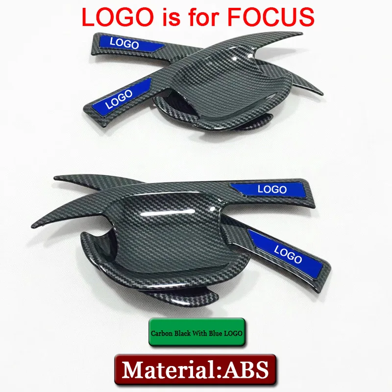 Автомобильный дизайн ABS автомобильные дверные ручки накладка наклейка внешняя дверная чаша Блестки Декоративная рамка Крышка для Ford Focus 4