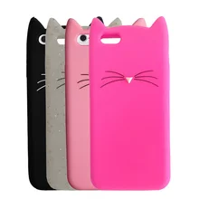 Симпатичный мультфильм cat силиконовые case Для iphone 5s 5 SE 6 7 6 S плюс 7 плюс cat Уши мягкие резиновые Coque обложка для iphone 5s 6 7 Case