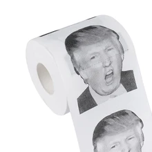 Новая забавная туалетная бумага Дональд Трамп хумур туалетная бумага рулон открытый рот стиль рулон бумаги подарок