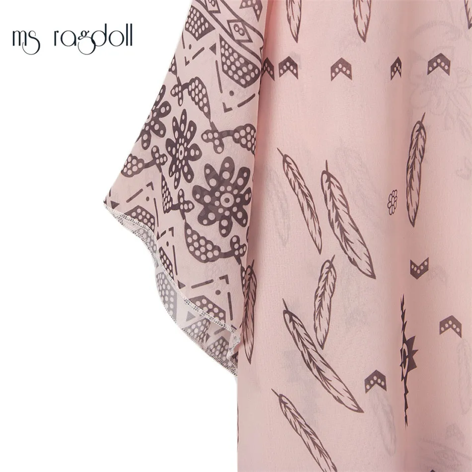 Женский купальный костюм накидка Vogue бикини парео Пляжное шифоновое с принтом