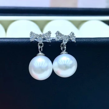 

Hot Design S925 Silver Pearl Earrings Findings Stud Earrings Settings Mountings Parts Mounts for Wedding Gift Bridal Women
