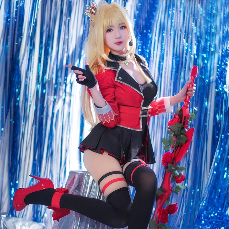 Новое поступление Fate EXTRA nero костюм для косплея сексуальный красный танцев на