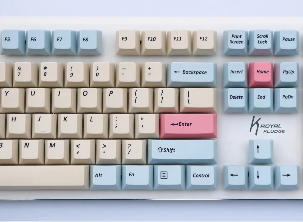 Розовый синий сублимированный брелок pbt с 108 клавишами для механической