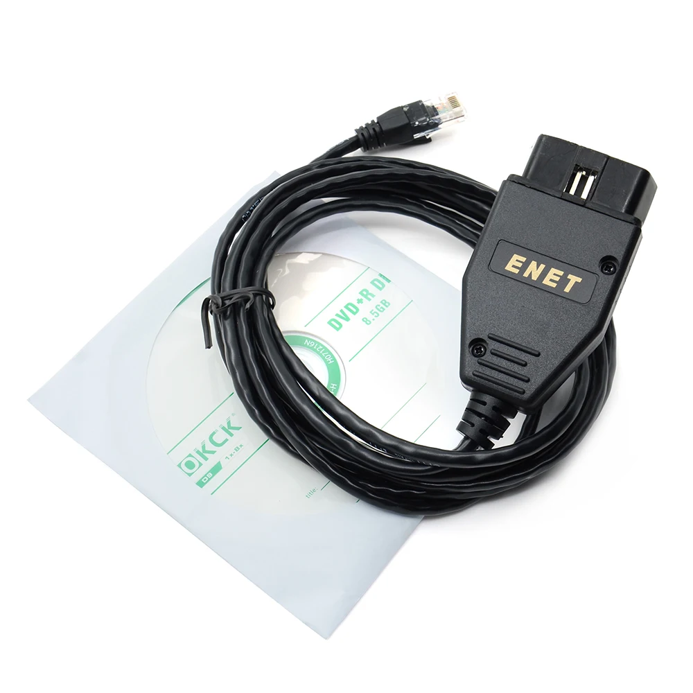 Изготовленный для BMW ENET Ethernet к OBD интерфейсный кабель E-SYS ICOM кодирования диагностический кабель серии F черный/желтый