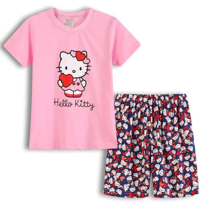 Лидер продаж; детская летняя Пижама; детское нижнее белье; футболки с рисунком+ шорты; одежда для сна для мальчиков и девочек; детские пижамы; Ночная одежда