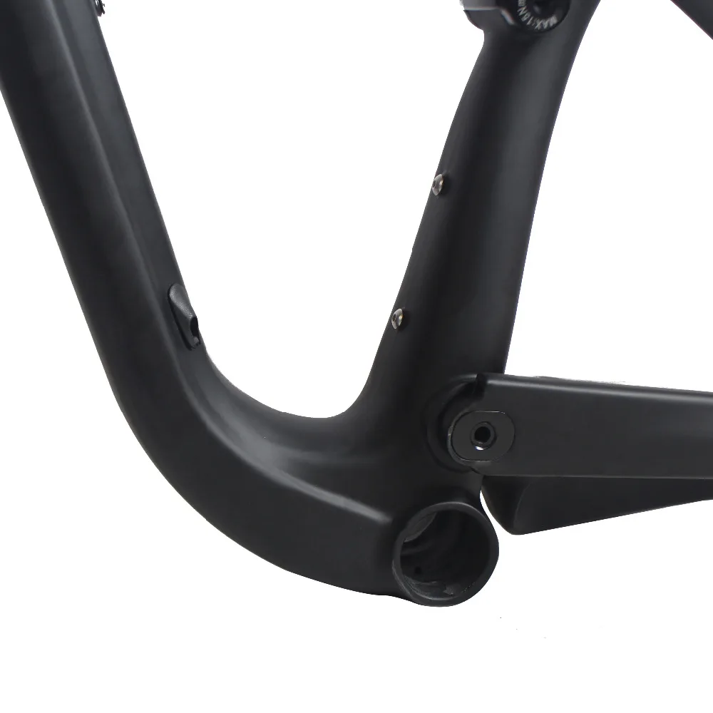 Clearance SOBATO Full suspension trail bike  29" MTB Bike Frame Carbon Fiber 29er 17" Thru Axle 148mm x 12mm 4