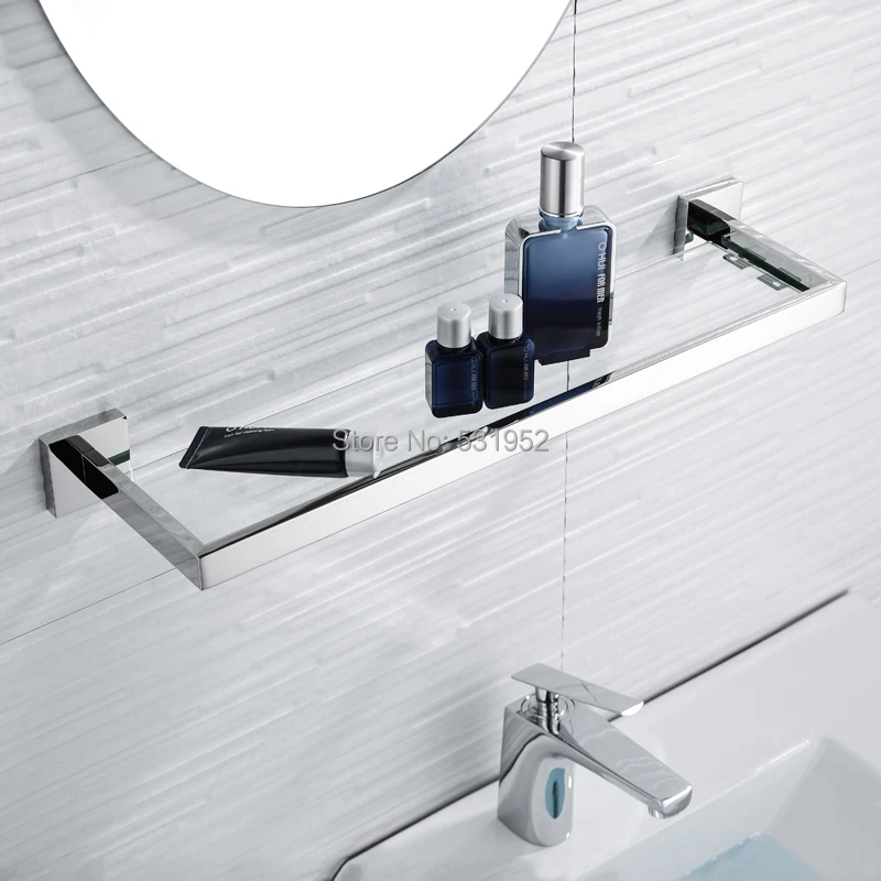 SUS 304 стеклянная полка из нержавеющей стали для ванной комнаты настенная стеклянная вешалка для полотенец полированная стойка вешалок для полотенец