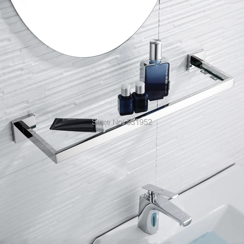 Billige SUS 304 Edelstahl Badezimmer Glas Regal Wand Halterung Glas Handtuch Rack Poliert Lagerung Handtuch Aufhänger Rack