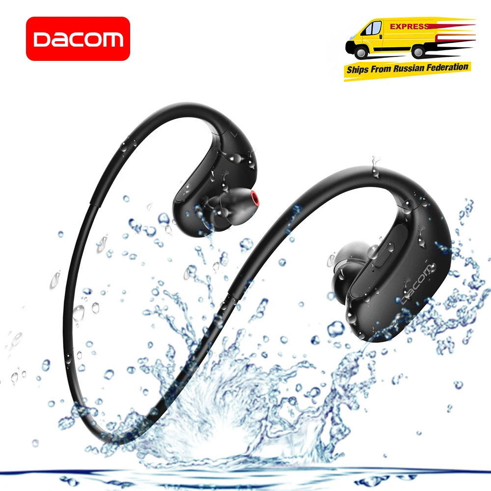 Спортивная Bluetooth гарнитура DACOM L05 с басовым звуком беспроводные наушники IPX7