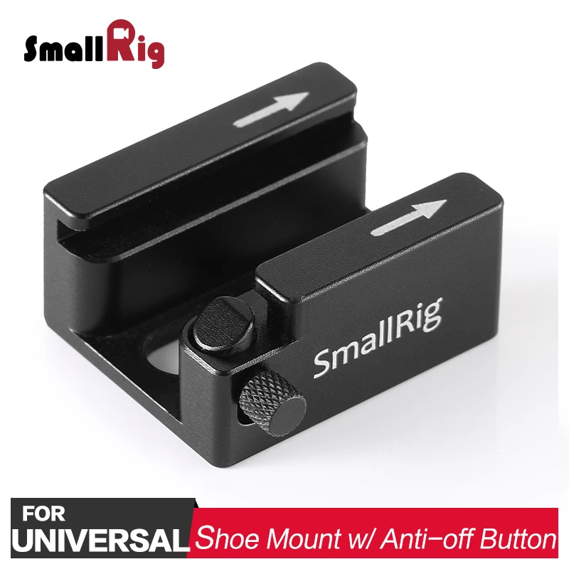 

SmallRig DSLR Camera Rif Cold Shoe Mount Adapter with Anti-off Button for Microphone Flash Light Receiver Attach 2260