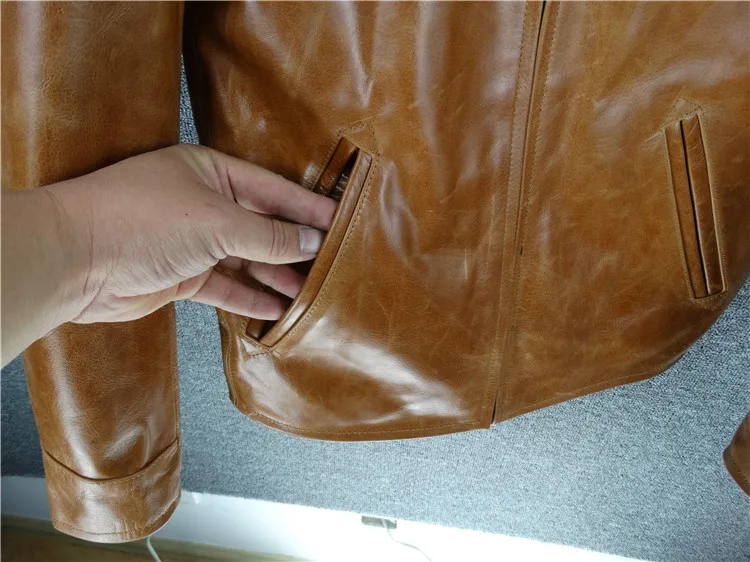 Free shipping.Brand classic horseskin leather coat,mens 100% genuine leather Jackets,fashion man slim japan jacket,quality genuine leather shearling coats & jackets