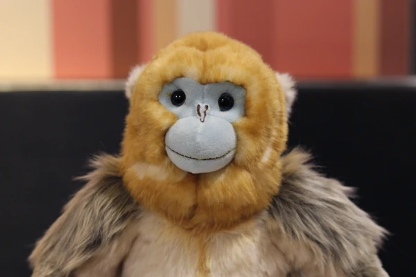 30 см Реалистичная Сидящая Золотая обезьянка мягкие игрушки для животных настоящая как мягкая снубированная плюшевая обезьянка игрушки подарки