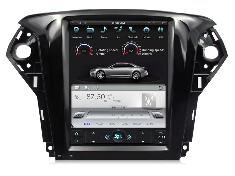 Top 10.4inch 2G+32G Vertical Screen Android 7.1 Car DVD GPS Navigation For Ford Mondeo 2007 2008 2009 2010 2011 2012 3