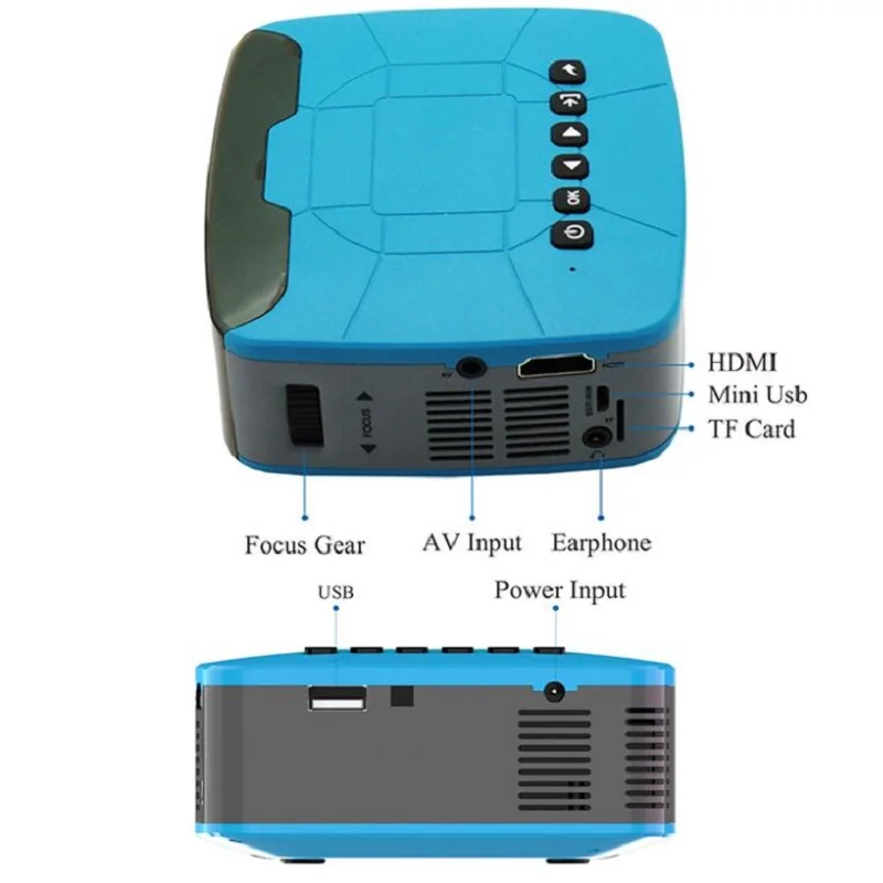 U20 الكشافات البسيطة USB HDMI AV الفيديو المحمولة العارض للفيلم المسرح المنزلي متعاطي المخدرات Proyector Portatil