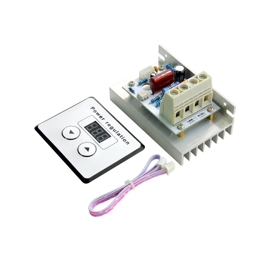 

AC 220V 10000W 80A Digital Control SCR Electronic Voltage Regulator Speed Control Dimmer Thermostat + Digital Meters