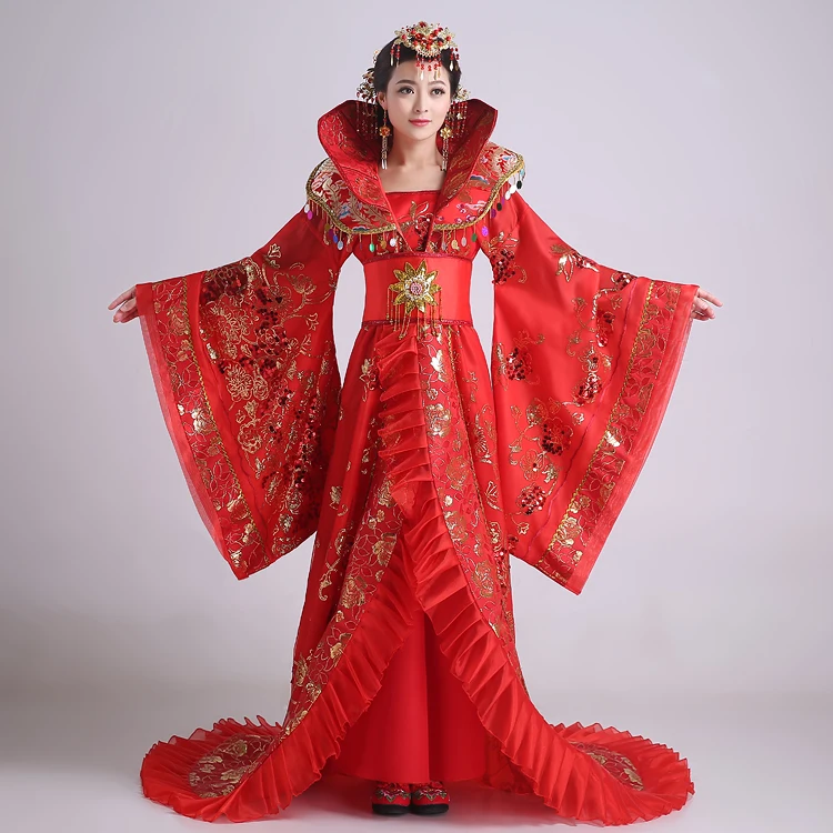 Высококачественный китайский костюм императорской королевы династии Хань и Тан, наложница феи, сценический женский танцевальный костюм