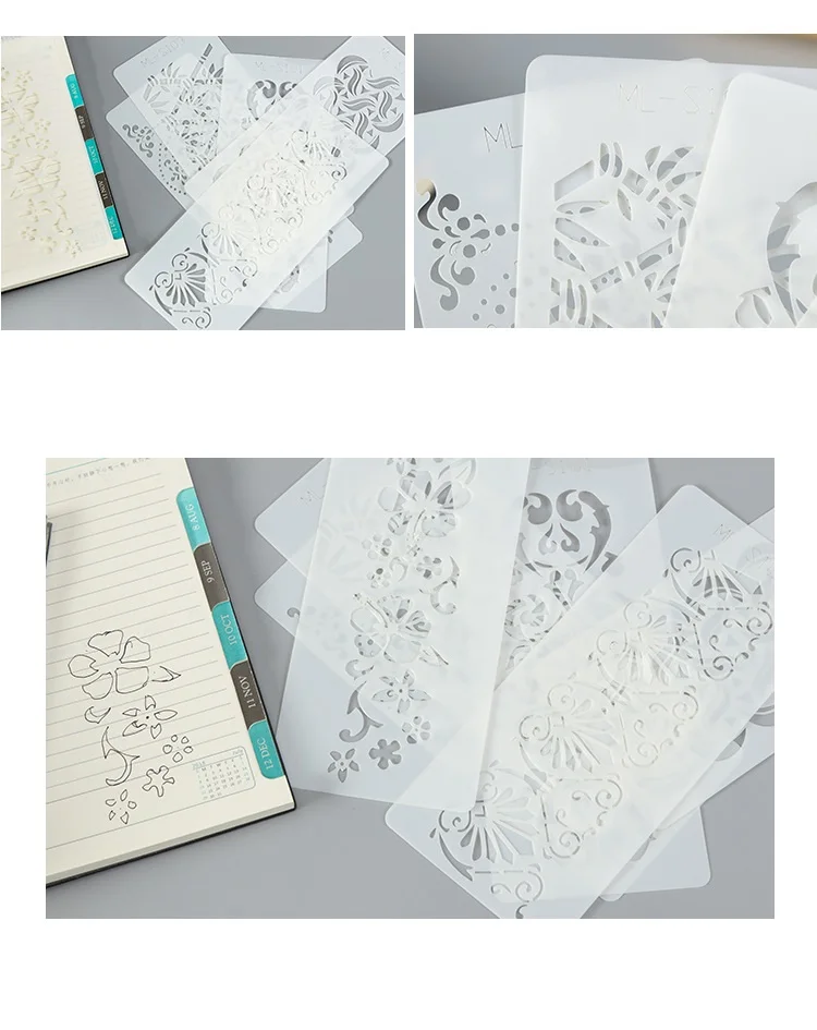 DIY Scrapbooing пластиковый трафарет многоразовые наслоения трафарет для рисования, дневник альбом DIY Украсить