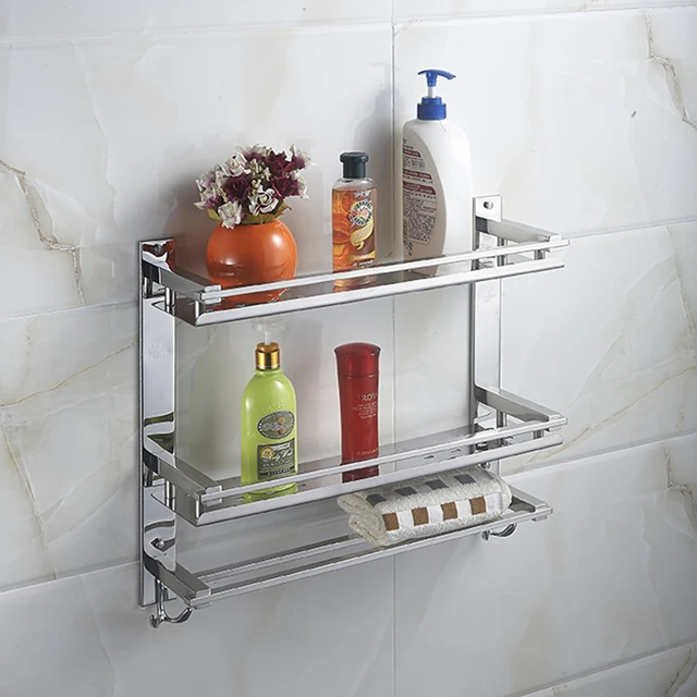 Mttuzk Diy Bathroom Shelves 304 Stainless Steel Double Layer Washing Mttuzk Diy Bathroom Shelves 304 Stainless Steel Double Layer Washing Machine Towel Rack Cosmetic Accessorie