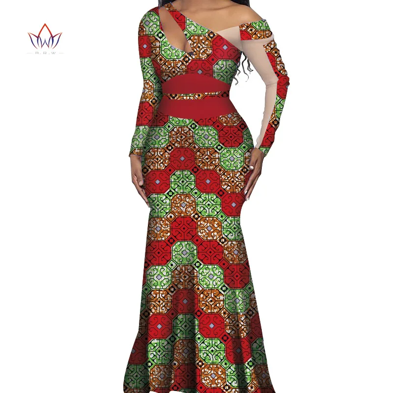 Vestidos африканские платья для женщин Дашики элегантное вечернее платье размера плюс Srapless традиционная африканская одежда WY4526