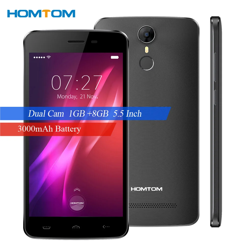 Цена за Homtom ht27 смартфон 3 г телефон 5.5 дюймов mtk6580 quad core android 6.0 1 ГБ + 8 ГБ 8.0mp + 5.0mp камера 3000 мАч батареи смартфон Цена за Homtom ht27 смартфон 3 г телефон 5.5 дюймов mtk6580 quad core android 6.0 1 ГБ + 8 ГБ 8.0mp + 5.0mp камера 3000 мАч батареи смартфон