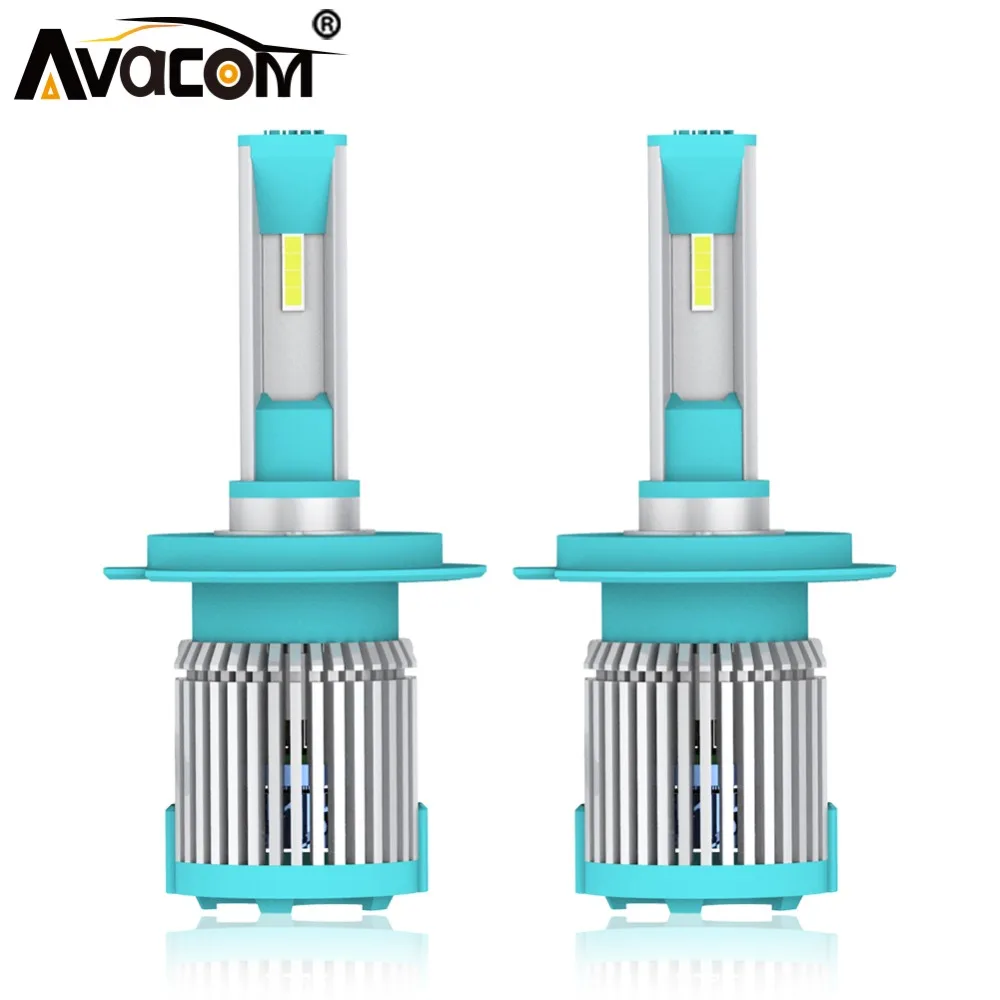 Avacom 2 шт. H7 LED H4 H1 H11 H8 HB3 HB4 супер мини турбо лампы для автомобильных фар 12 В 6500 к 10560Lm