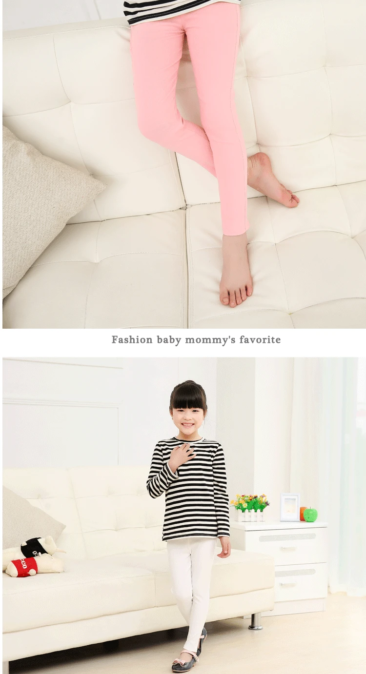 Леггинсы для девочек ярких цветов Детские хлопковые узкие обтягивающие джеггинсы, Детские обтягивающие брюки штаны в Корейском стиле для девочек, одежда для детей возрастом от 3 до 12 лет