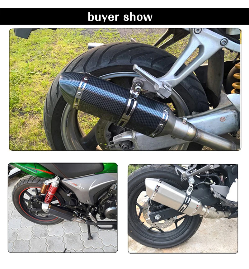 ZSDTRP 51mm Universal de la motocicleta de la bici de la suciedad de Escape modificado Scooter Akrapovic mufla de Escape apto para la mayoría de la motocicleta ATV