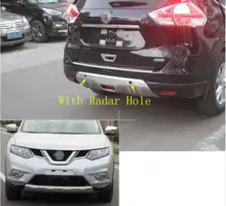 Для Nissan Rogue X-Trail T32 2014 2015 2016 Acciaio inox спереди + заднего бампера протектор опорная плита