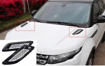 

Black/Silver Chrome Car Engine Hood Outlet Vent Cover Sticker Car Accessories For Range Rover Evoque 2011-2016 Car Styling