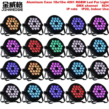 

Free Shipping 20pcs/lot Aluminum Case 18x10w 4IN1 RGBW Led Par Lights Led Par Can DMX Stage Lights Business Par Lights