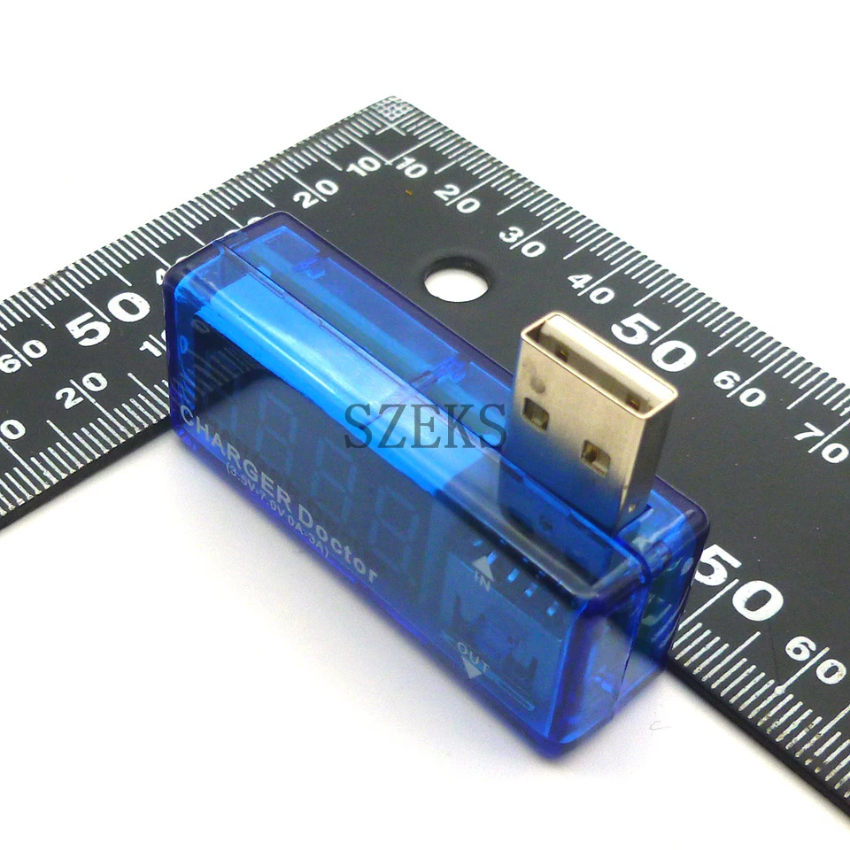 Синий цифровой USB мобильный мощность зарядки Ток Напряжение тестер метр мини
