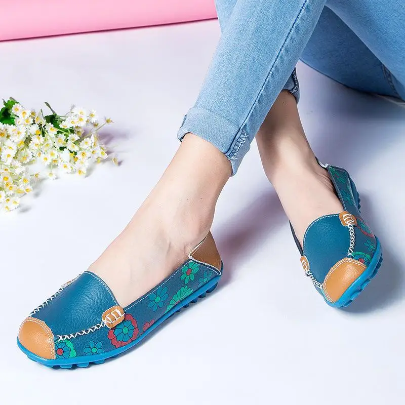 Conduite Respirant En La Femmes 2018 blue Main red Chaussures Rose Black yellow Ballet Appartements Mocassins À Dames Cuir orange D'été Penny white 5nt7xwq78