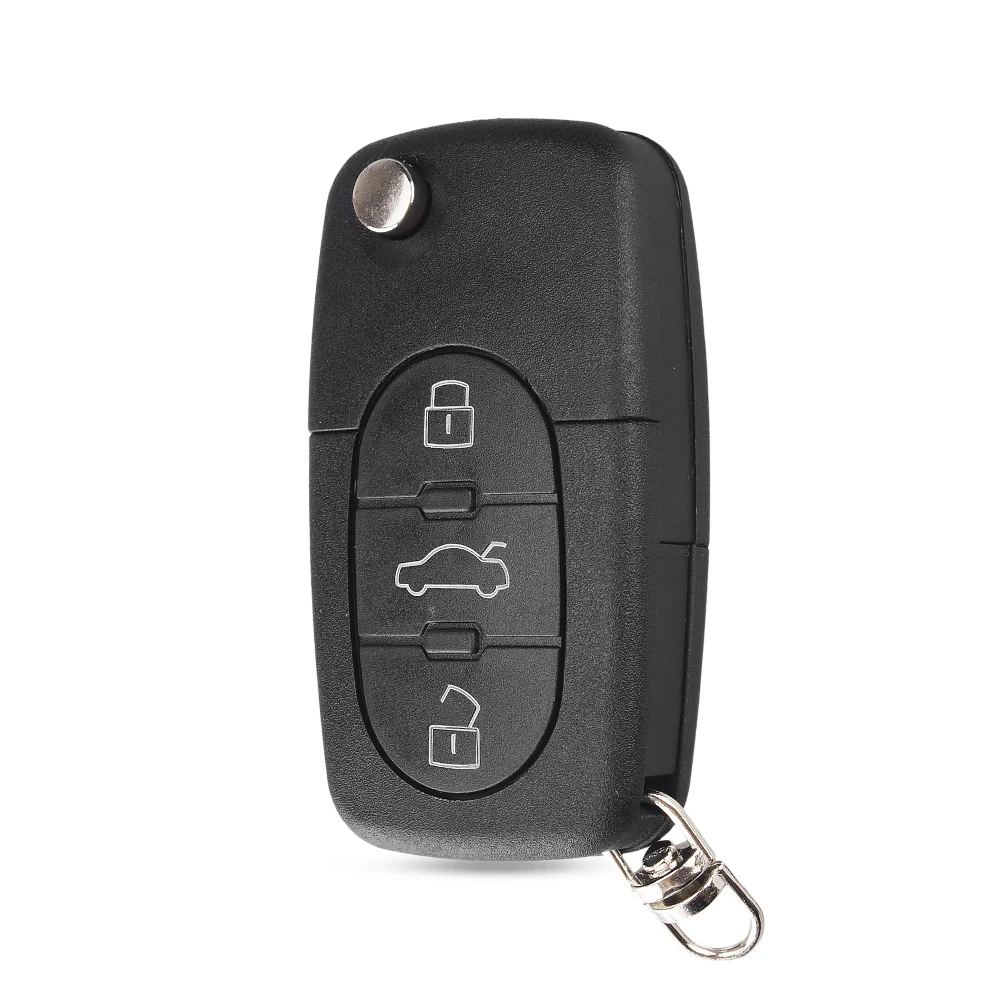 KEYYOU 2/2+ 1/3/3+ 1 кнопки складной чехол для выкидного ключа Подходит для Audi TT A2 A3 A4 A6 A8 Quattro дистанционный ключ чехол с лезвием CR2032 - Количество кнопок: 4 Кнопки