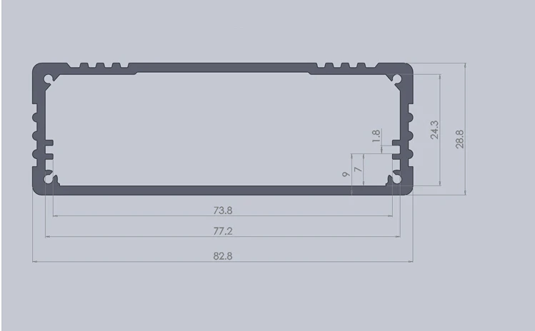 Алюминий экструзии корпус Power Shell проекта печатной платы pcb Дело Box 82.8x28.8x90 мм DIY корпус электроники