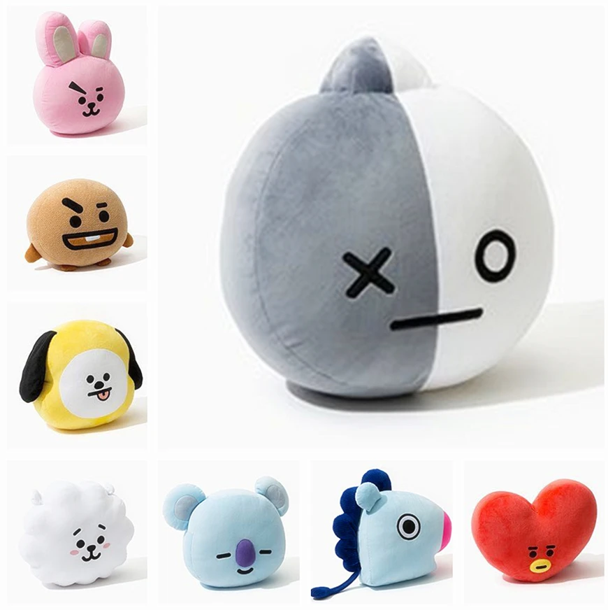 Kpop Home Bangtan Boys BTS Bt21 Vapp Travesseir Warm Bolster Q Back Cushion Plush Doll TATA