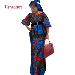 Африканская женская одежда 2 шт. наборы с головкой галстук прямые юбки наборы Дашики принт кроп и юбка наборы африканская одежда WY1638