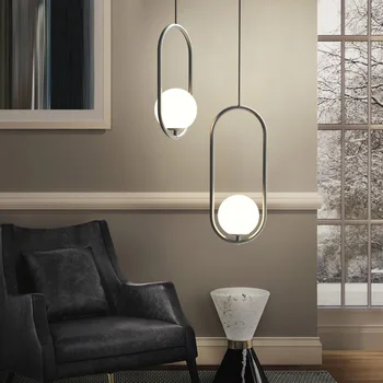 

Romantic Industrial Vintage Pendant Lights Dining Room Living Room Cafe Bedroom Bar American Hoop Glass Ball Lamps Decor Fixture