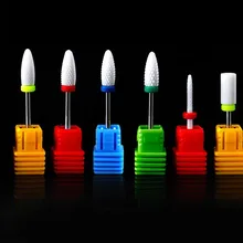 2,35 мм роторный Электрический пилочки для ногтей Аксессуары для маникюра 6 керамическая плитка сверла для ногтей маникюрный станок резак инструменты для дизайна ногтей