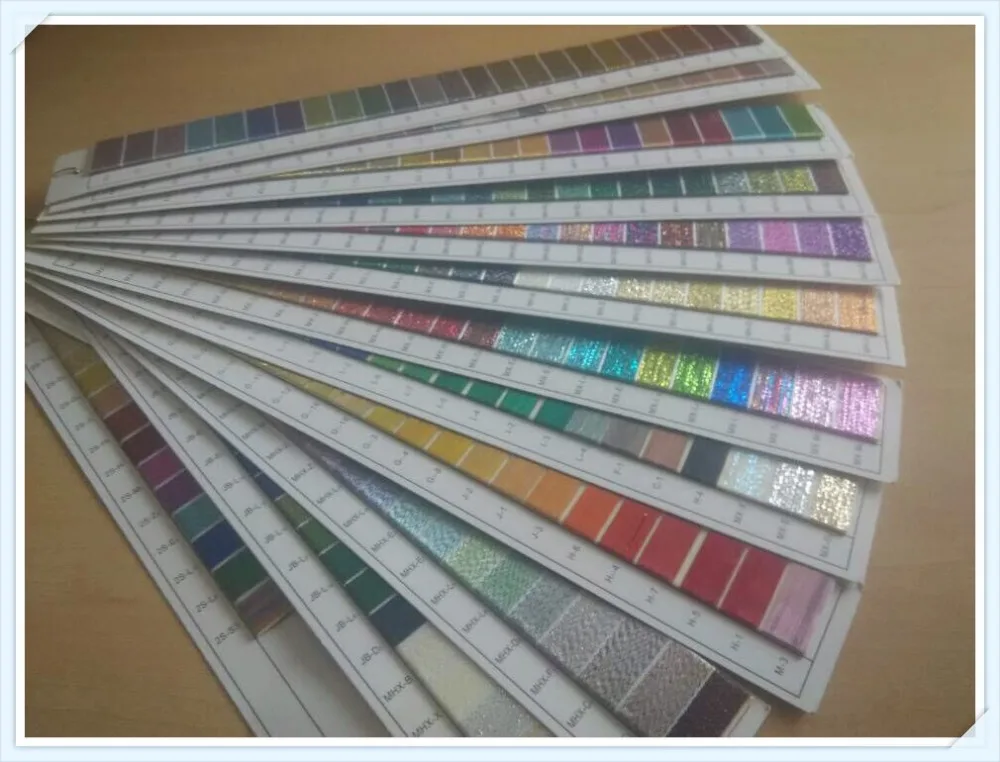 

Brand New Metallic Machine Embroidery Thread Color Chart Color Card With Super Luster, 279 Colors Kit ,Free Shipping
