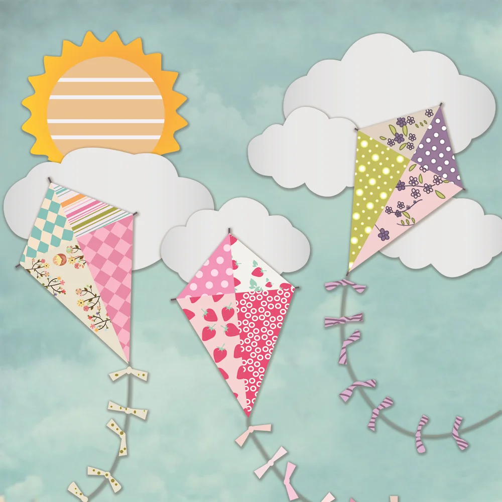 children photography background kite in sky hot sale backdrop for photo