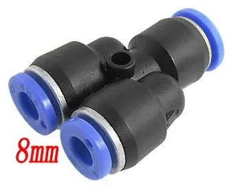 

Free Shipping 100PCS/LOT Push in to Connect Pneumatic Fitting Y Union 8mm