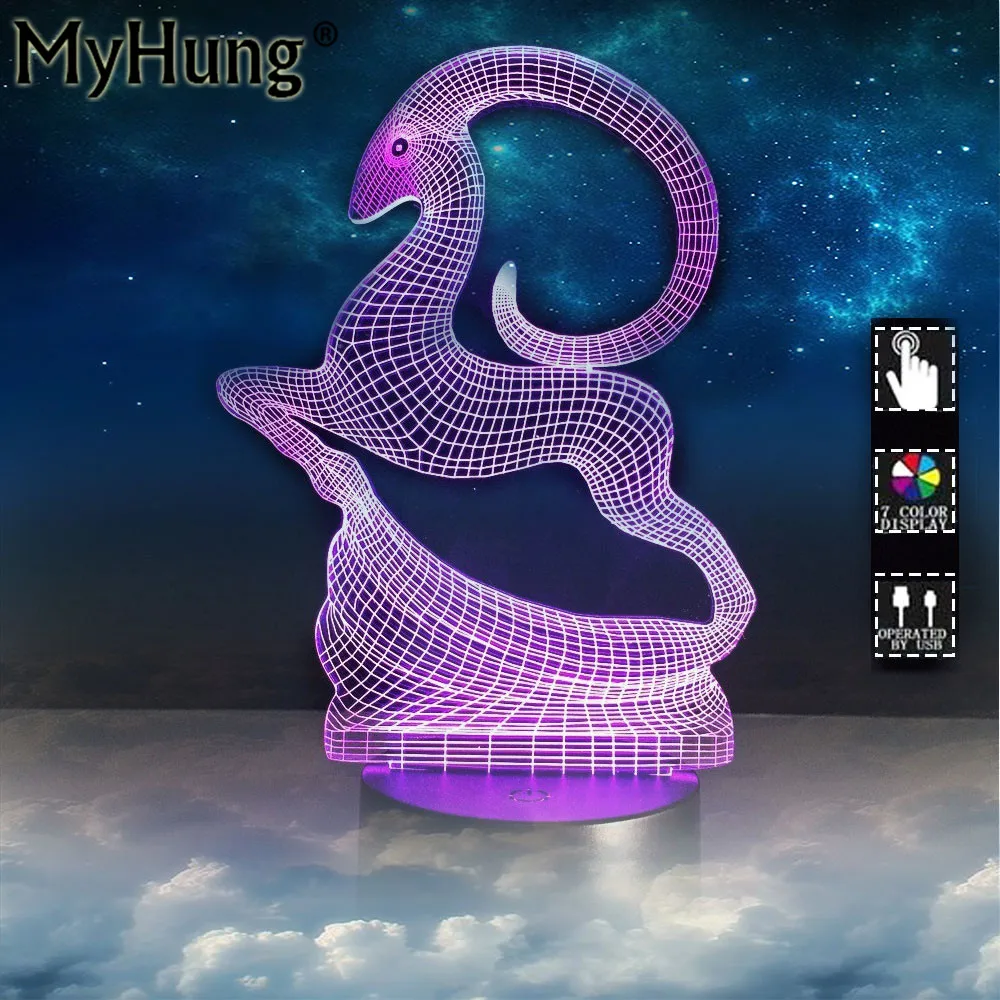 Nuovo Disegno 3D Ha Condotto La Luce di Notte Astratta Pecore USB 7 Colore cambiare Lampade Da odino Per Bambini Regalo Living Room Home Decor Regali