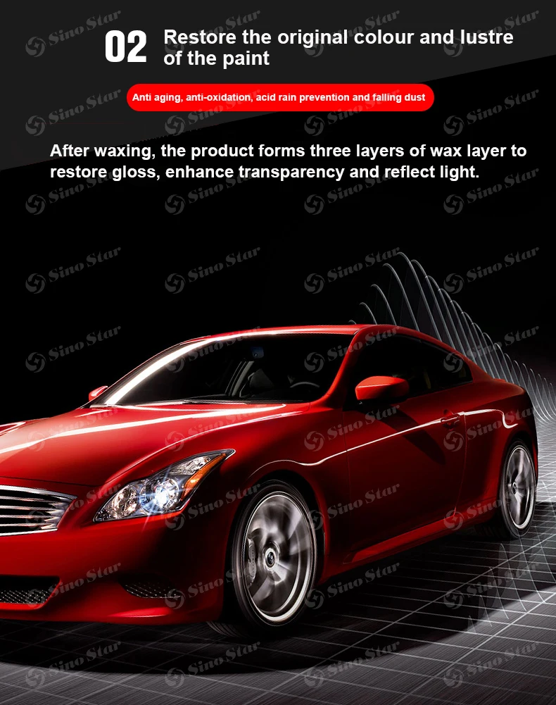 Хорошая цена автомобильная краска защищает уход за автомобилем от пыли и царапин ремонт водонепроницаемый твердый глянцевый carnauba красный автомобильный воск CKL4323