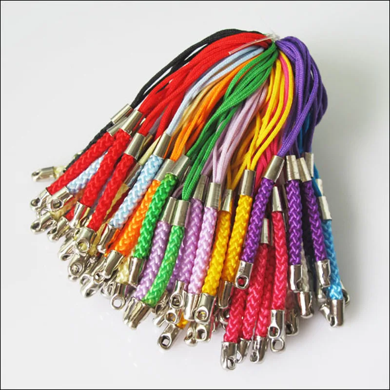 

New 10Pcs Mixed Cell&Mobile Phone Dangle Strap/Lariat Charm Lanyard Cords 86mm