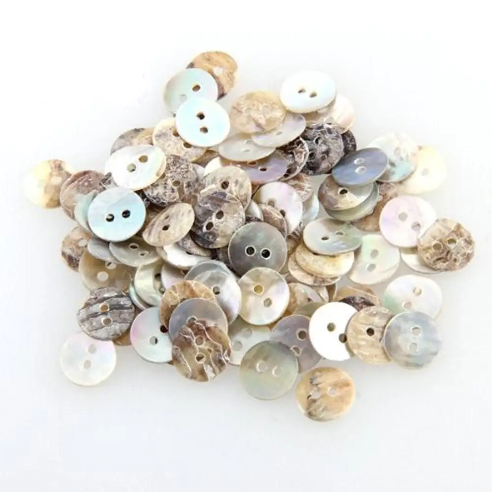 

100 Mother of Pearl MOP Round Shell Sewing Buttons 8mm HOT