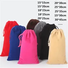 Large Velvet Drawstring Bags Packaging  Custom Gift Bags With Logo