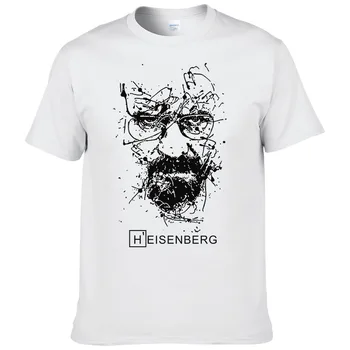 2017 Nueva Moda Heisenberg Breaking Bad Camisetas Hombre Camisetas Hombre Hombres Fresco Tee Shirt Tops Manga Corta de Algodón Camisetas #191